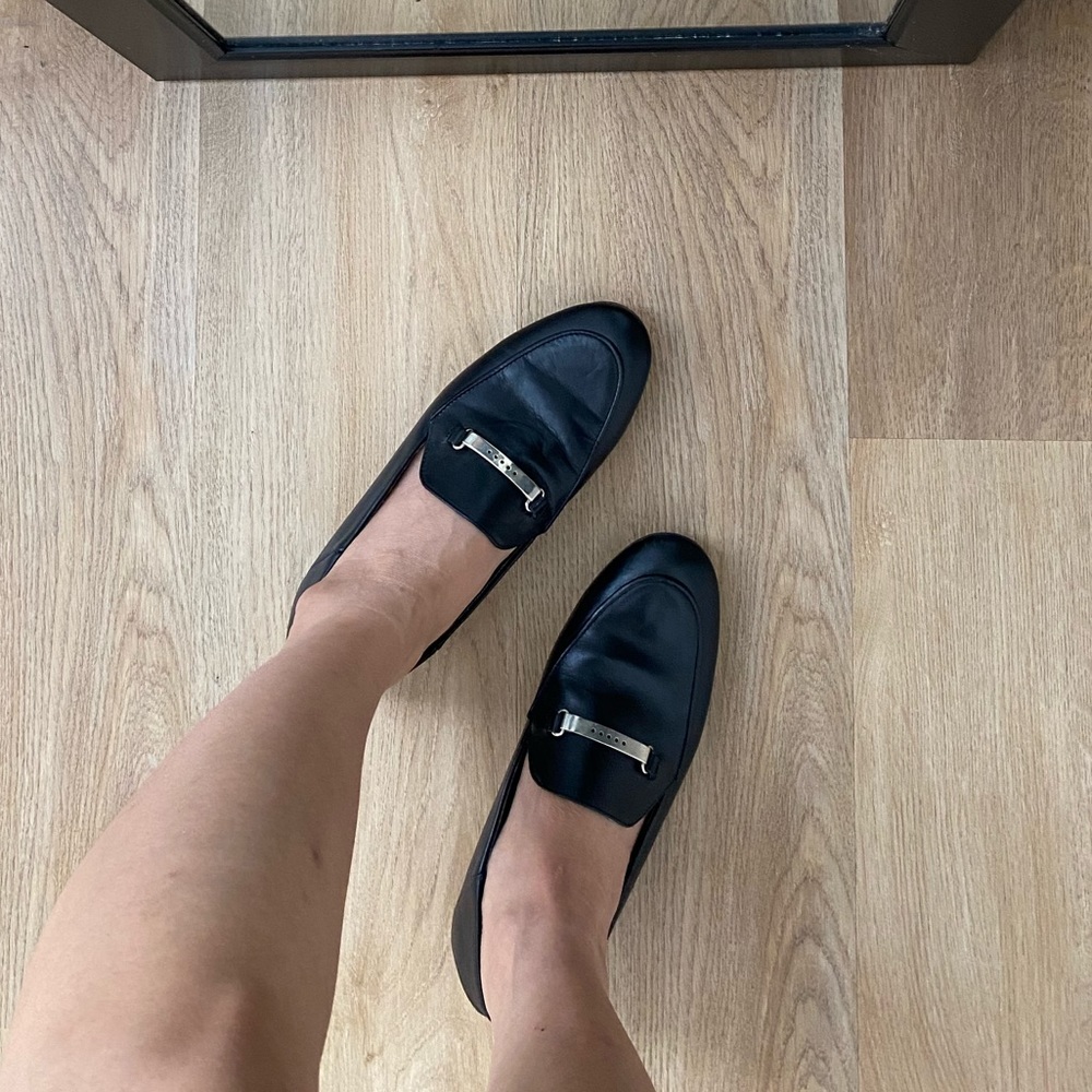 MANGO LEATHER LOAFERS 7.5